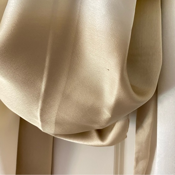 Silk Ombré Cream Tan Scarf/Shawl Wrap - Picture 5 of 6